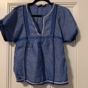 Vineyard Vines Top - Woven Blue - Small S